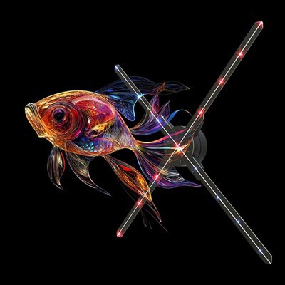 Langaton holografinen projektio 3D -tuuletin